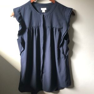 J. Crew Factory Ruffle Sleeve Blouse